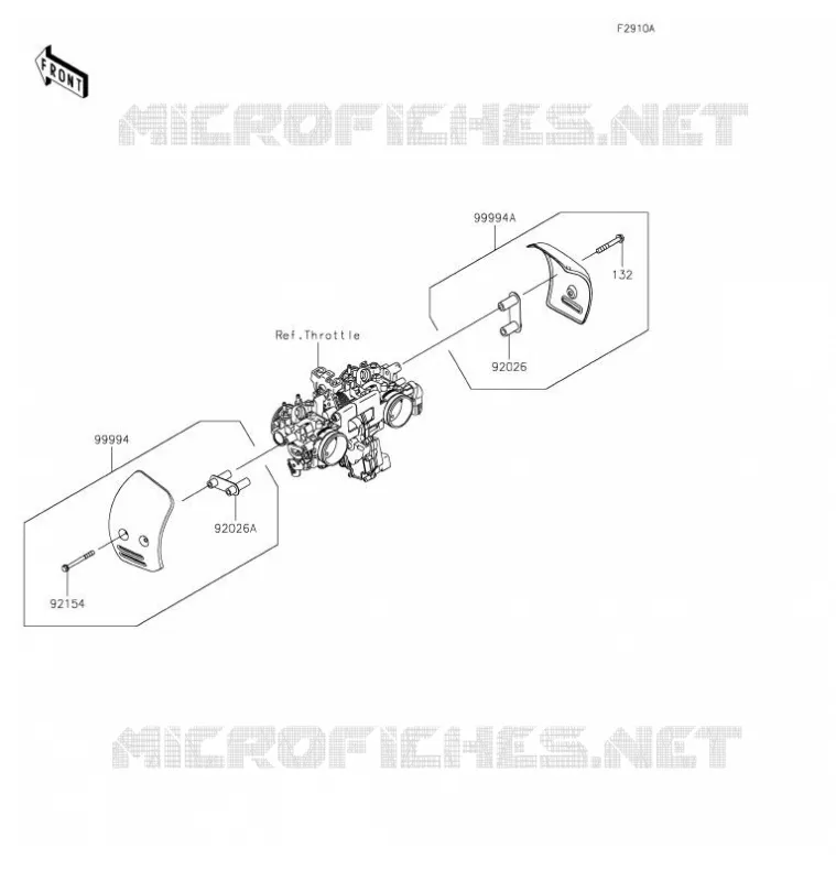 ACCESSOIRE(Throttle Body Cover) Kawasaki MOTOS 800 2021 W800  EJ800DMFNN