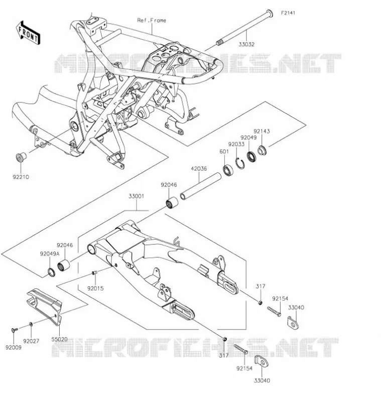 BRAS OSCILLANT Kawasaki MOTOS 800 2021 W800  EJ800DMFNN