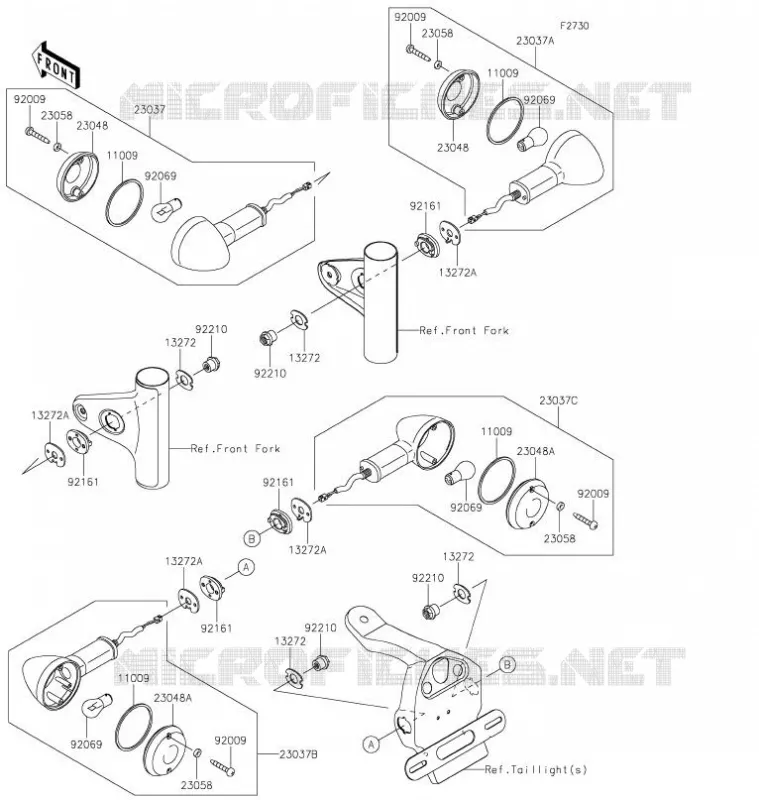 CLIGNOTANTS Kawasaki MOTOS 800 2021 W800  EJ800EMFNN