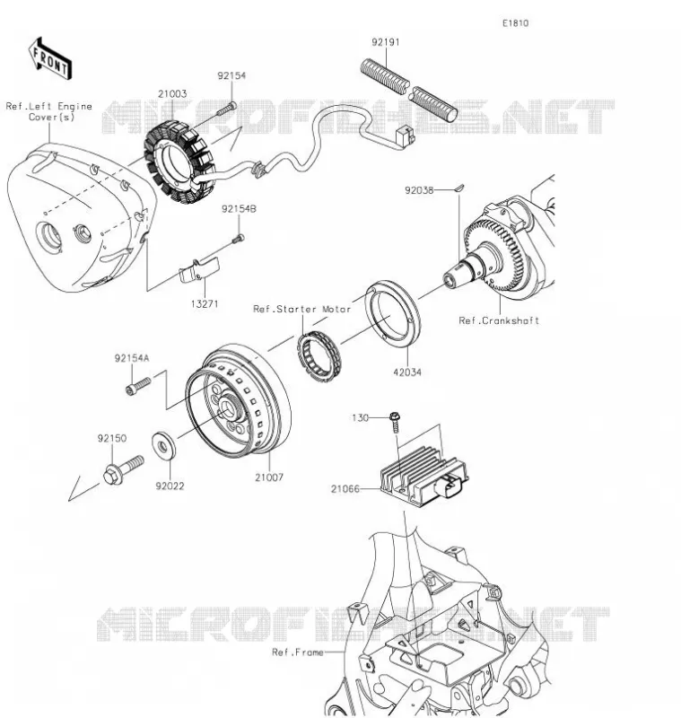GENERATEUR Kawasaki MOTOS 800 2021 W800  EJ800EMFNN