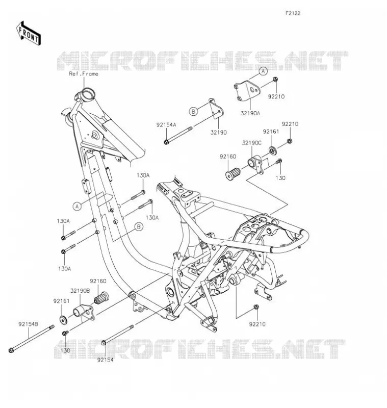 SUPPORT MOTEUR Kawasaki MOTOS 800 2021 W800  EJ800EMFNN