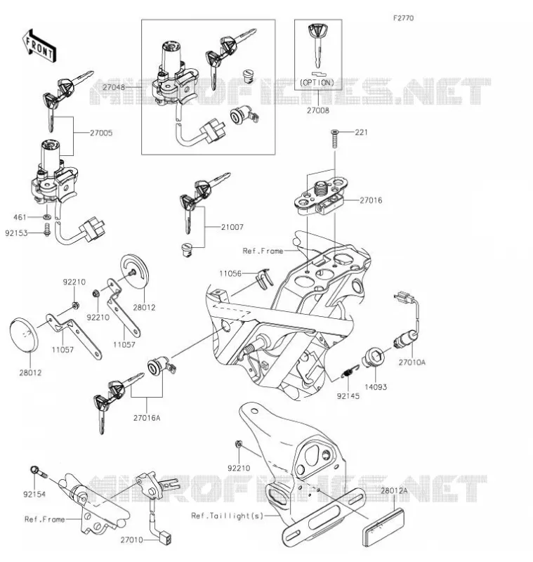 CONTACTEUR Kawasaki MOTOS 800 2021 W800 STREET  EJ800FMFNN
