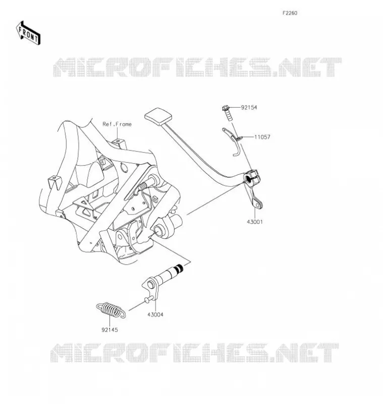PEDALE DE FREIN Kawasaki MOTOS 800 2021 W800 STREET  EJ800FMFNN