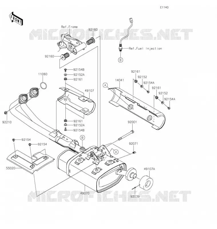 SILENCIEUX D'ECHAPPEMENT Kawasaki MOTOS 650 2021 VULCAN S  EN650CMFAN