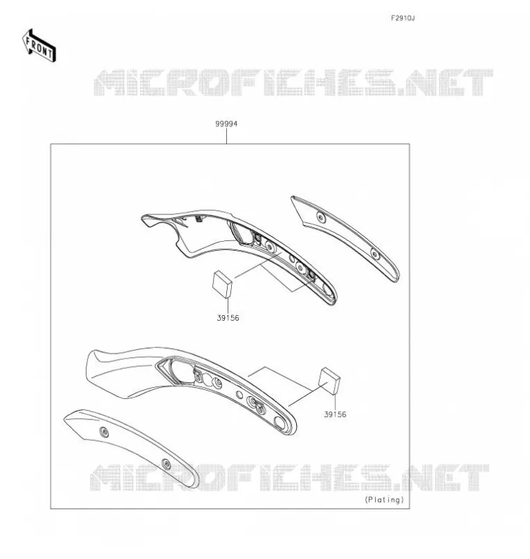 ACCESSOIRE(Fender Strut Cover) Kawasaki MOTOS 650 2021 VULCAN S  EN650DMFAN