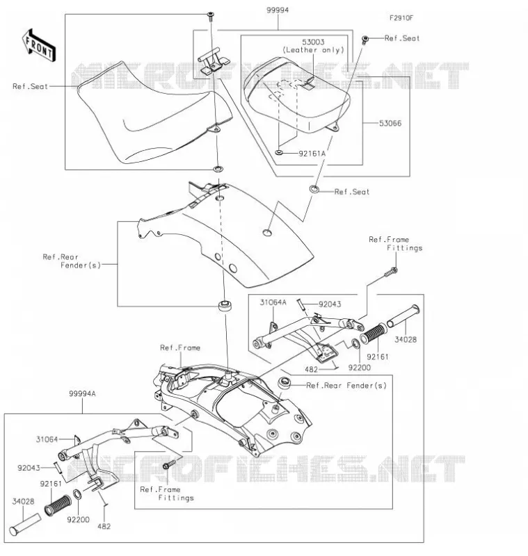 ACCESSOIRE(Passenger Seat) Kawasaki MOTOS 650 2021 VULCAN S  EN650DMFNN