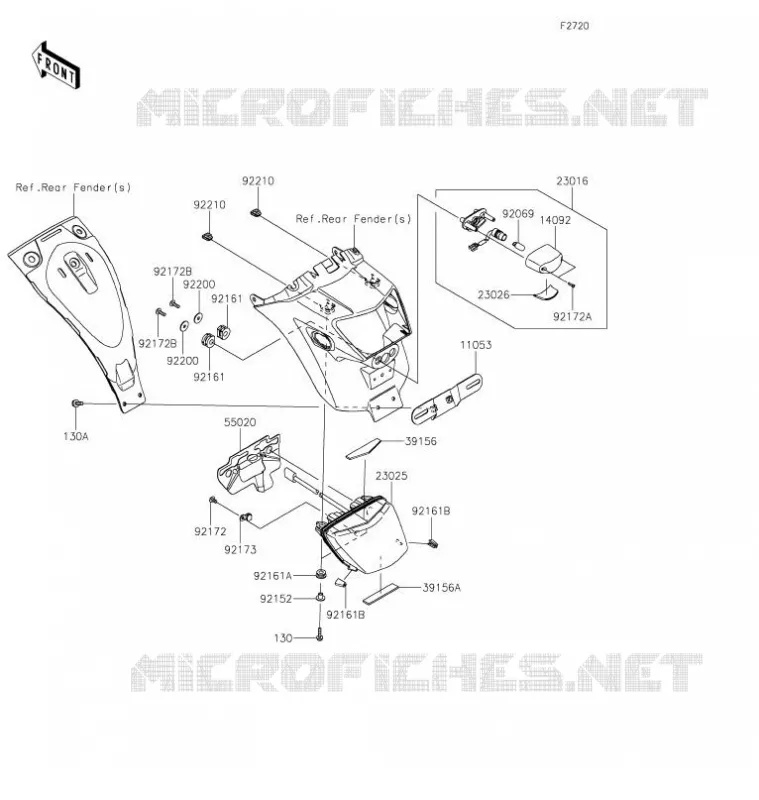 FEU ARRIERE(s) Kawasaki MOTOS 650 2021 VULCAN S  EN650DMFNN