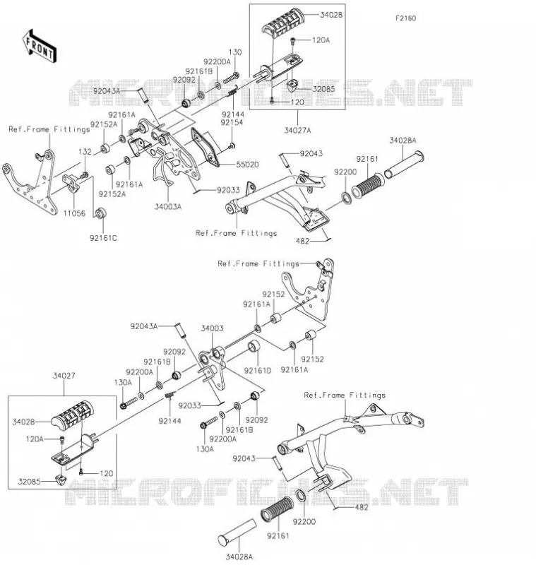REPOSE PIED Kawasaki MOTOS 650 2021 VULCAN S  EN650JMFAN