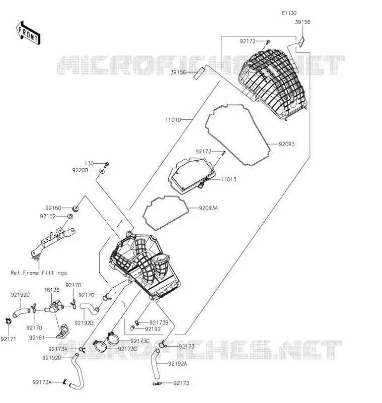 FILTRE A AIR Kawasaki MOTOS 400 2021 Z400  ER400DMFNN