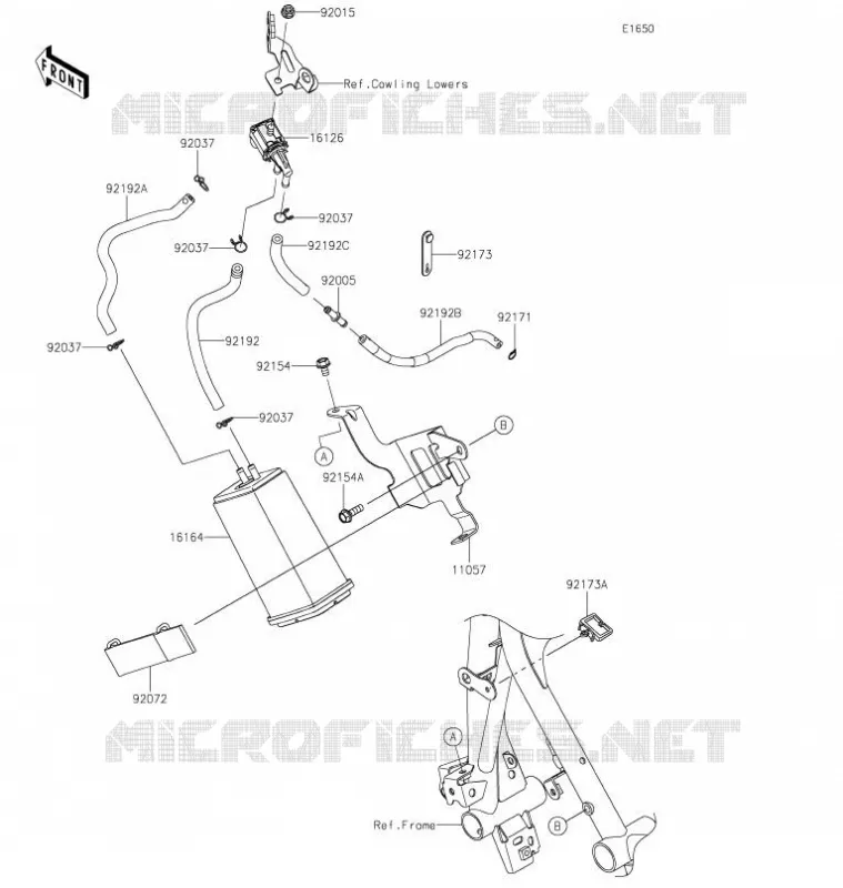 SYSTÈME D'ÉVAPORATION DE CARBURANT(CA) Kawasaki MOTOS 400 2021 Z400  ER400DMFNN