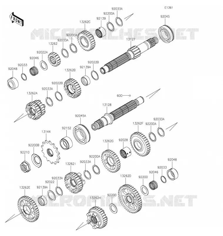 Transmission Kawasaki MOTOS 400 2021 Z400  ER400DMFNN