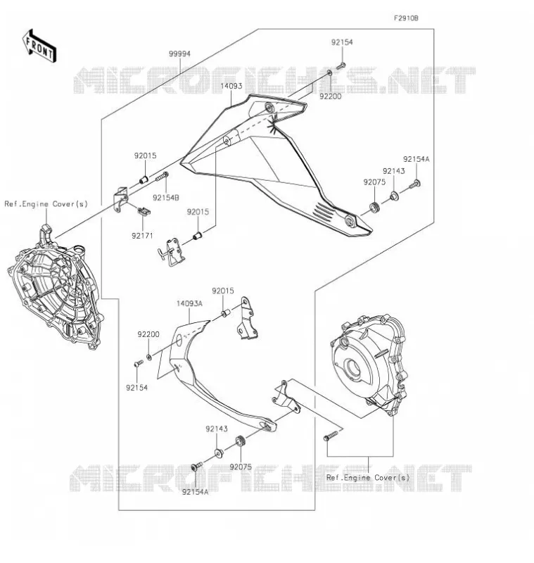 ACCESSOIRE(Lower Cowling) Kawasaki MOTOS 400 2021 Z400  ER400DMFNN