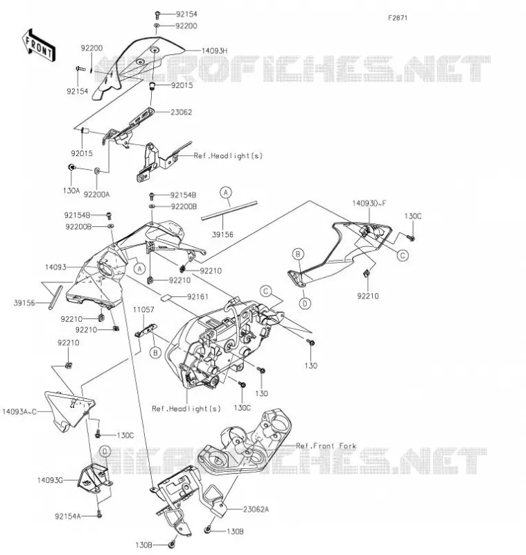 CARENAGES Kawasaki MOTOS 400 2021 Z400  ER400DMFNN