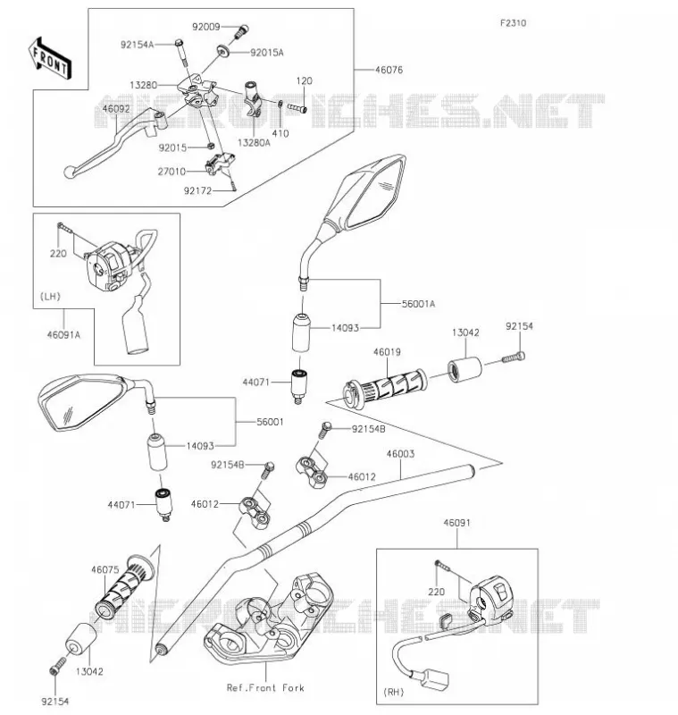 GUIDON Kawasaki MOTOS 400 2021 Z400  ER400DMFNN