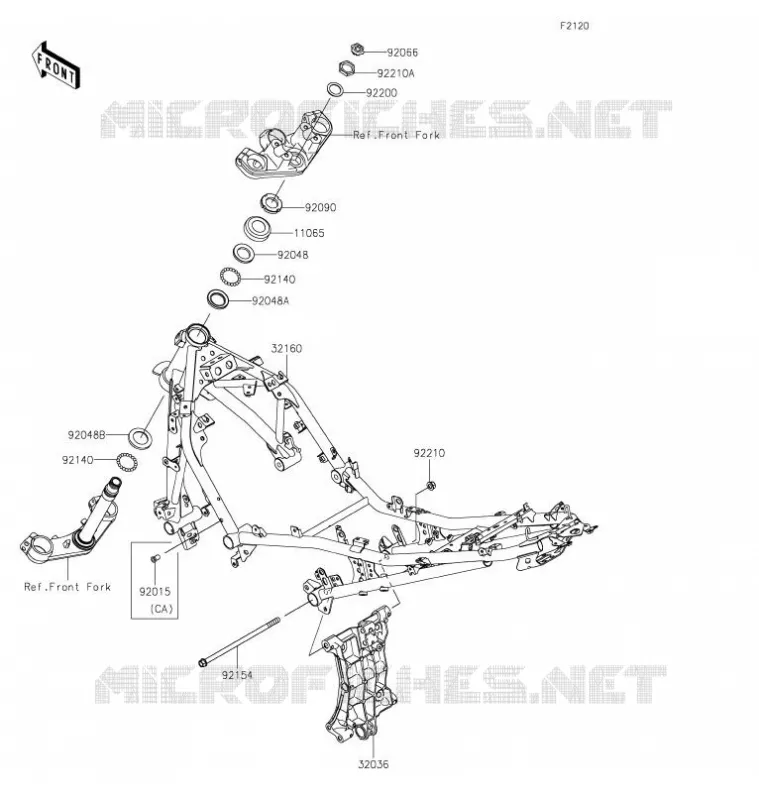 CADRE Kawasaki MOTOS 400 2021 Z400  ER400DMFNN