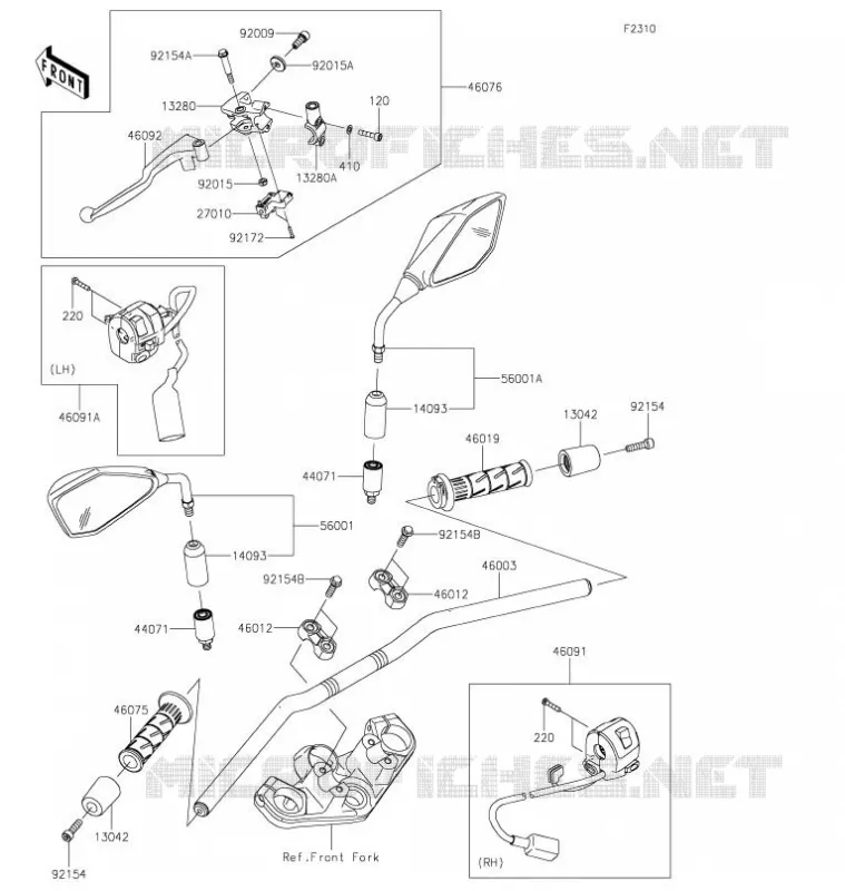 GUIDON Kawasaki MOTOS 400 2021 Z400  ER400DMFNN