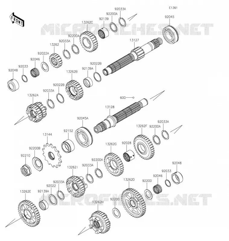 Transmission Kawasaki MOTOS 400 2021 Z400  ER400DMFNN