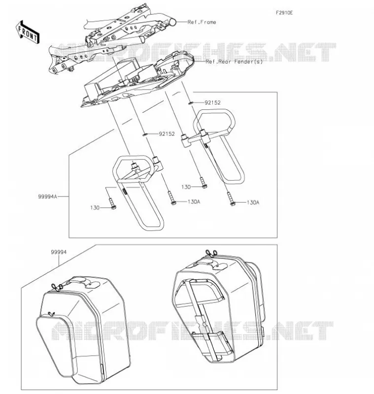 ACCESSOIRE(Pannier) Kawasaki MOTOS 650 2021 Z650  ER650KMFAL