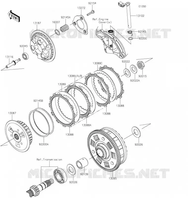 EMBRAYAGE Kawasaki MOTOS 650 2020 Z650  ER650LLF