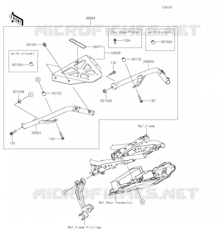 ACCESSOIRE(Topcase Bracket) Kawasaki MOTOS 650 2021 Z650  ER650LMFNN