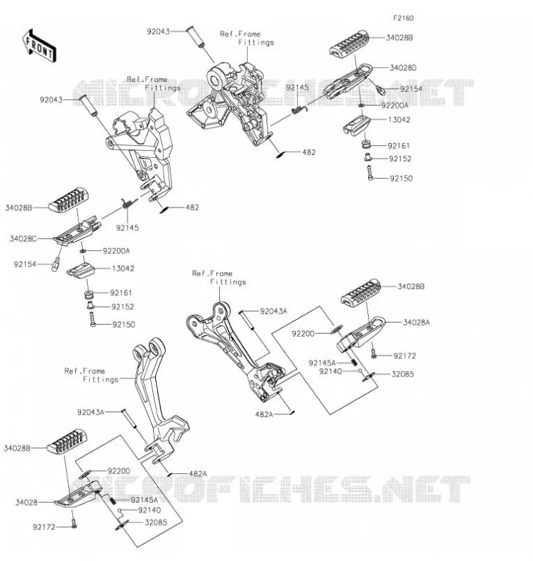 REPOSES PIED Kawasaki MOTOS 650 2021 Z650  ER650LMFNN