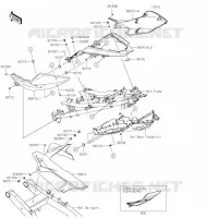 CACHE LAT&Eacute;RAL/GARDE CHAINE pour Kawasaki NINJA 400 2020