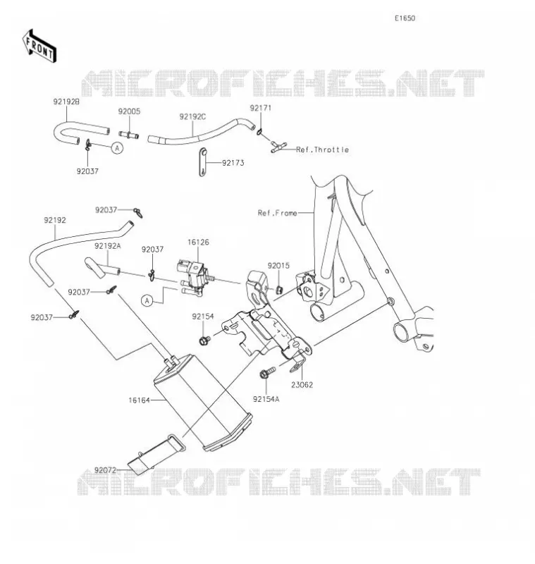 SYSTÈME D'ÉVAPORATION DE CARBURANT Kawasaki MOTOS 400 2021 NINJA 400  EX400GMFNN
