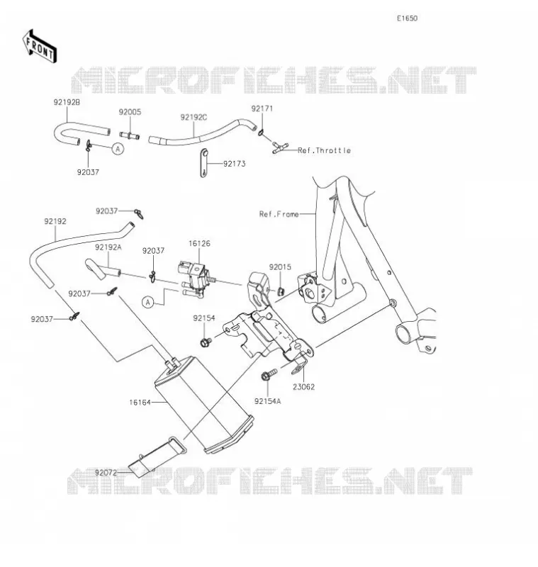 SYSTÈME D'ÉVAPORATION DE CARBURANT Kawasaki MOTOS 400 2021 NINJA 400  EX400GMFNN
