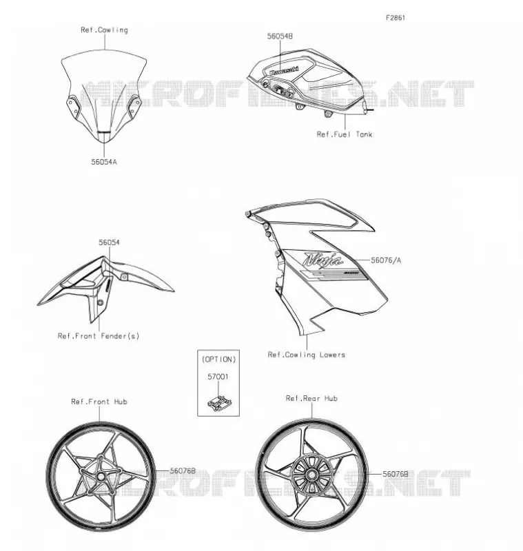 AUTOCOLLANT(GRAY) Kawasaki MOTOS 400 2021 NINJA 400  EX400GMFNN