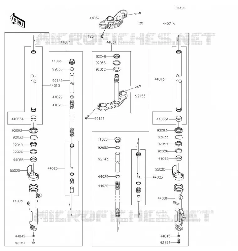FOURCHE Kawasaki MOTOS 400 2021 NINJA 400  EX400HMFAN