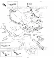 CACHE LAT&Eacute;RAL/GARDE CHAINE pour Kawasaki NINJA 650 2021