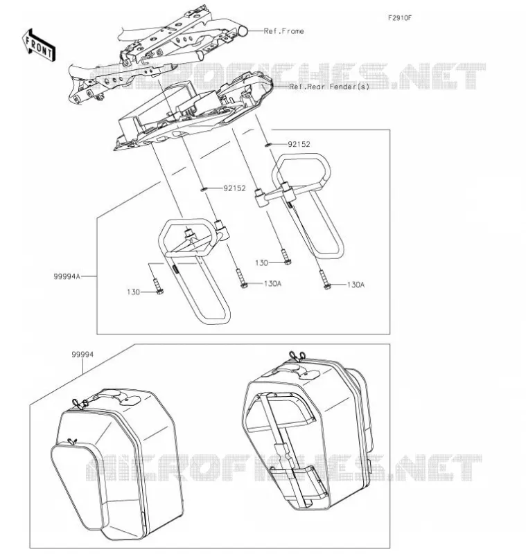 ACCESSOIRE(Pannier) Kawasaki MOTOS 650 2021 NINJA 650  EX650MMFNL