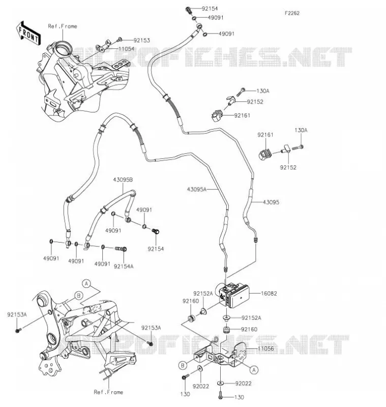 DURITE DE FREIN Kawasaki MOTOS 650 2021 VERSYS 650  KLE650FMFNL