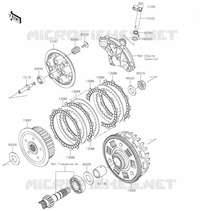 EMBRAYAGE Kawasaki MOTOS 650 2021 VERSYS 650  KLE650FMFNL