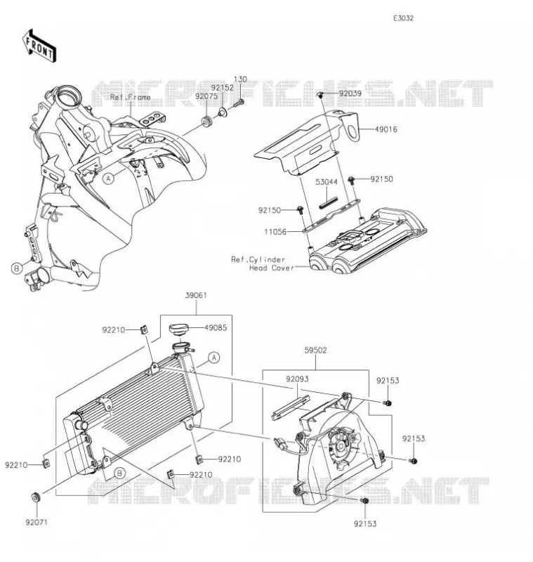 RADIATEUR Kawasaki MOTOS 650 2021 VERSYS 650  KLE650FMFNL