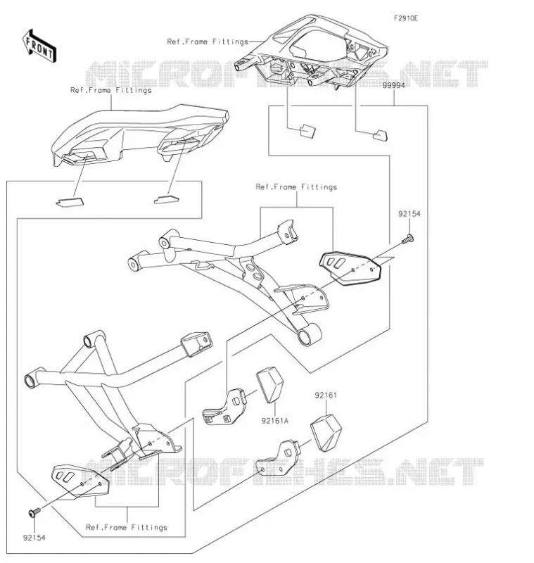ACCESSOIRE(Bag Fitting Kit) Kawasaki MOTOS 1000 2021 VERSYS 1000 S  KLZ1000EMFNN