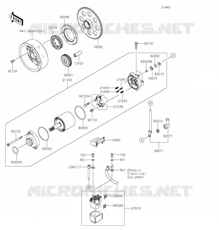 DEMARREUR Kawasaki MOTOS 1000 2021 VERSYS 1000 S  KLZ1000EMFNN
