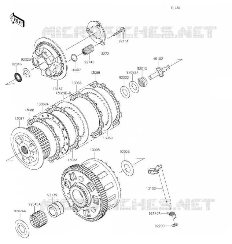 EMBRAYAGE Kawasaki MOTOS 1000 2021 VERSYS 1000 S  KLZ1000EMFNN