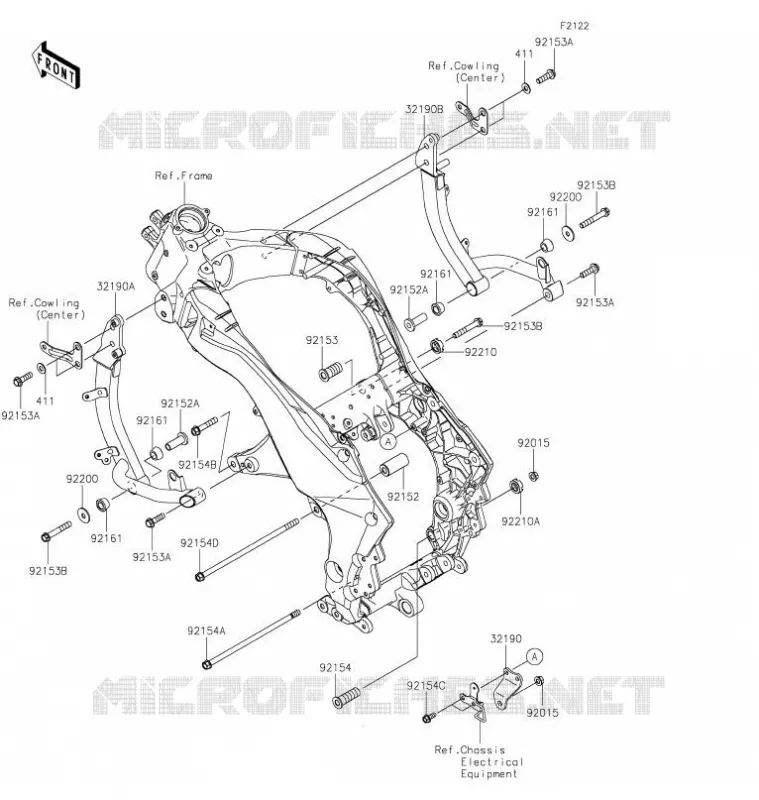 SUPPORT MOTEUR Kawasaki MOTOS 1000 2021 VERSYS 1000 S  KLZ1000EMFNN