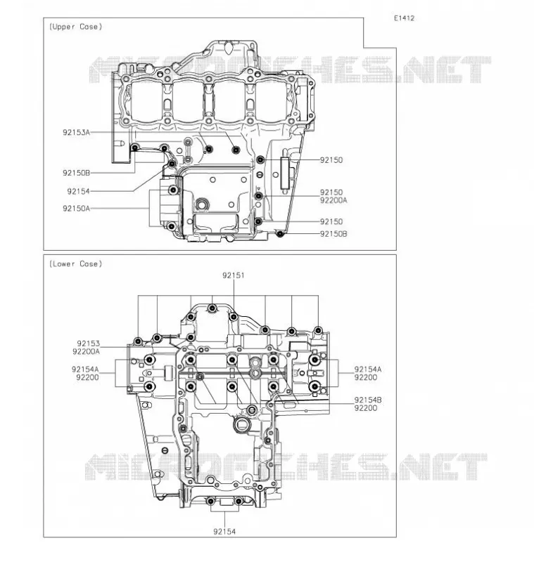 BOULON CARTER MOTEUR Kawasaki MOTOS 1000 2021 VERSYS 1000 S  KLZ1000EMFNN