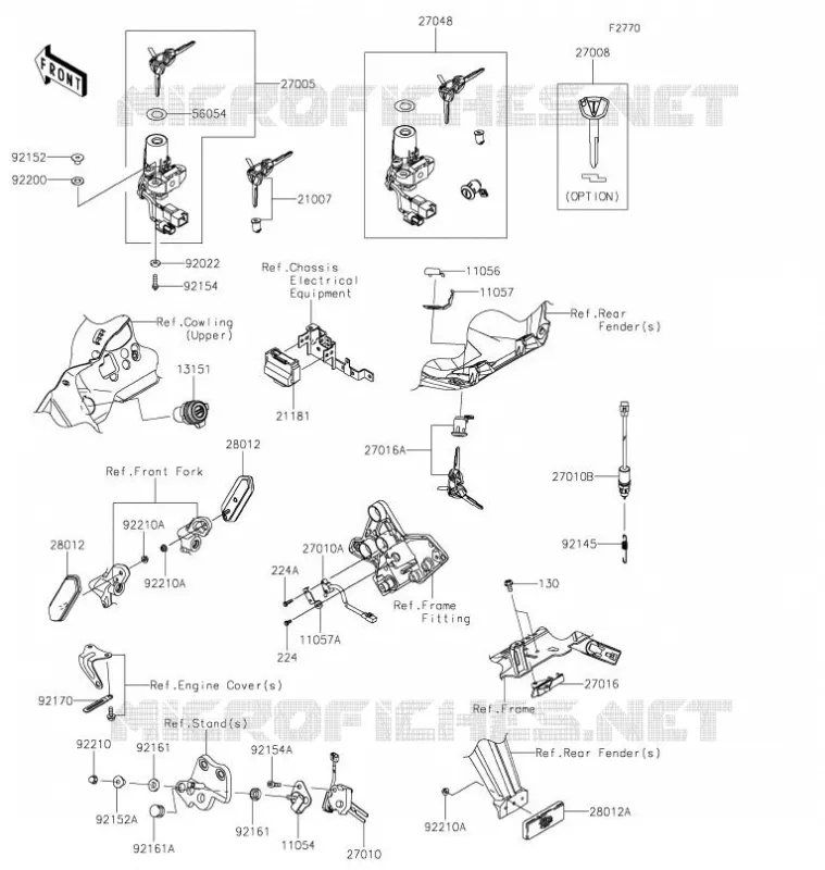 CONTACTEUR Kawasaki MOTOS 1000 2021 VERSYS 1000 S  KLZ1000EMFNN
