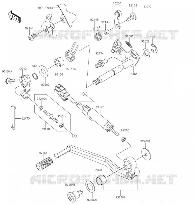 SELECTEUR Kawasaki MOTOS 1000 2021 VERSYS 1000 S  KLZ1000EMFNN