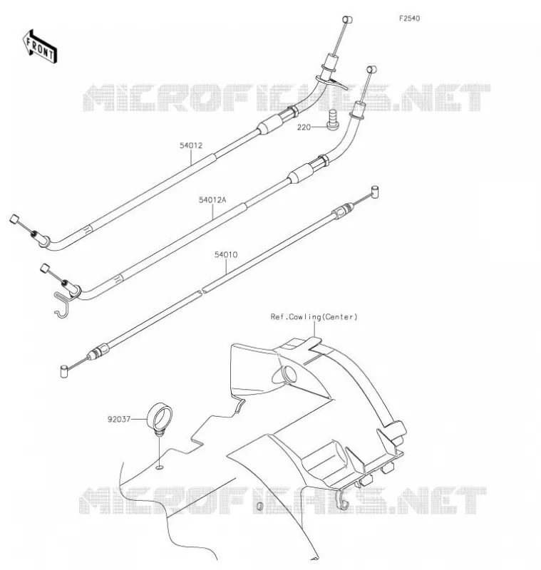 CABLES Kawasaki MOTOS 1400 2021 GTR1400  ZG1400EMFNN