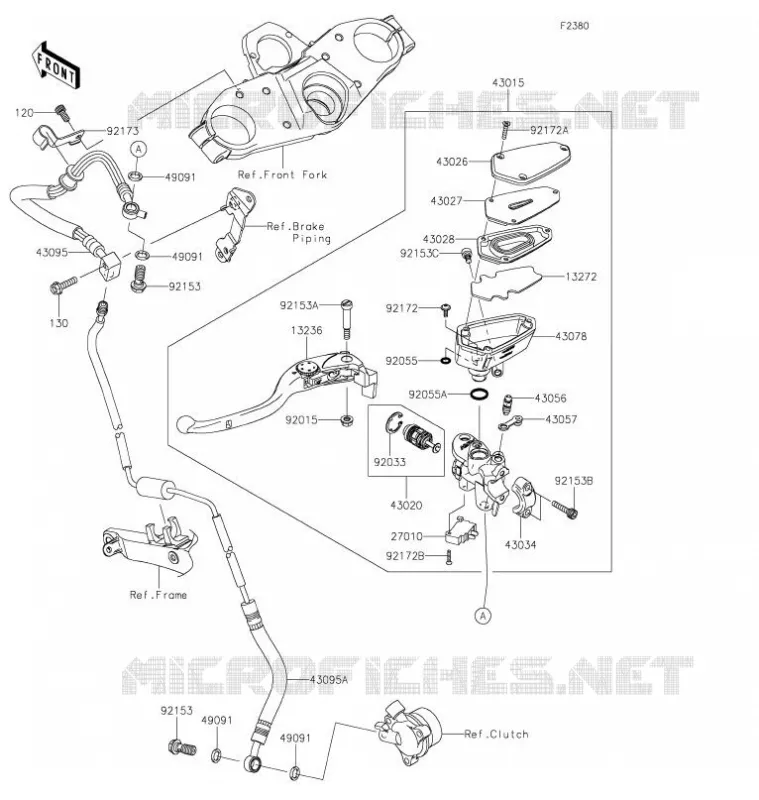 EMBRAYAGE MAITRE CYLINDRE Kawasaki MOTOS 1400 2021 GTR1400  ZG1400EMFNN