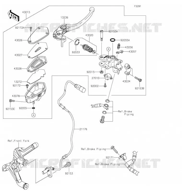MAITRE CYLINDRE AV Kawasaki MOTOS 1400 2021 GTR1400  ZG1400EMFNN