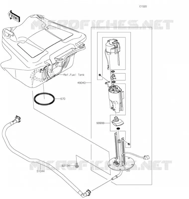 POMPE A ESSENCE Kawasaki MOTOS 1400 2021 GTR1400  ZG1400EMFNN