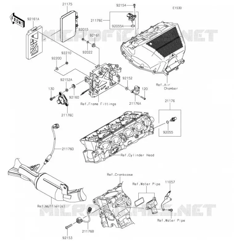 INJECTION CARBURANT Kawasaki MOTOS 1000 2021 Z H2  ZR1000KMFAN
