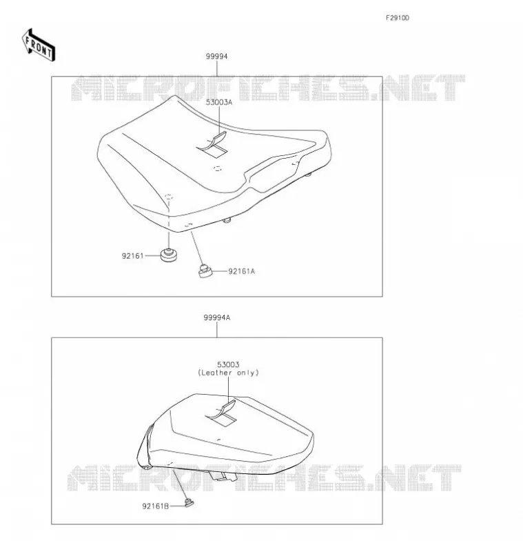 ACCESSOIRE(Seat) Kawasaki MOTOS 1000 2021 Z H2  ZR1000KMFNN