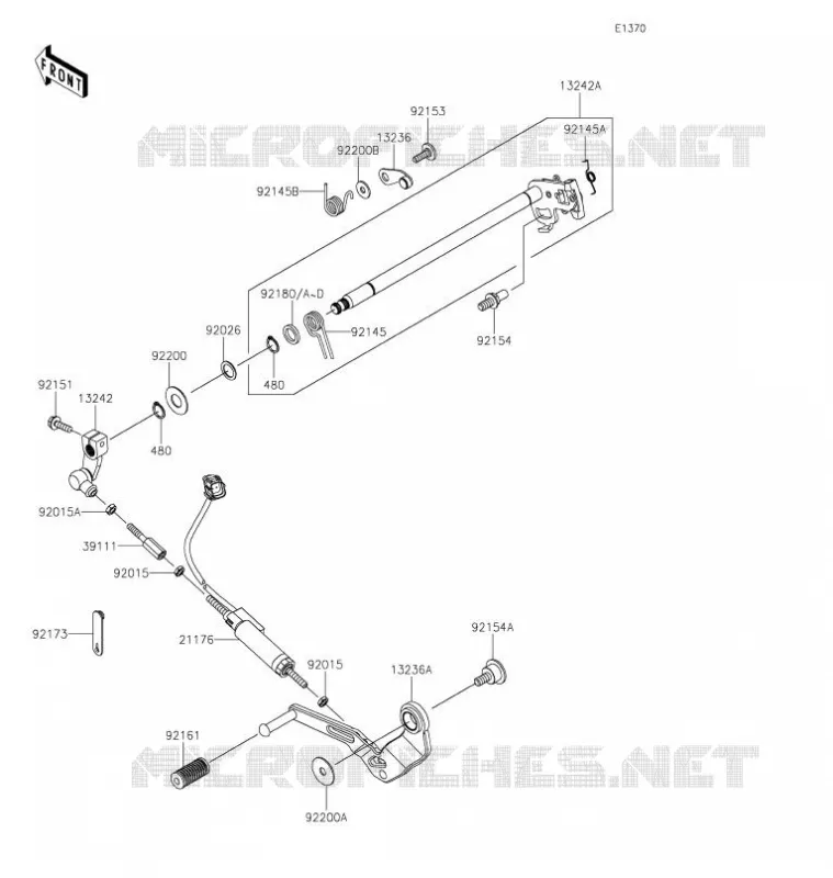SELECTEUR Kawasaki MOTOS 1000 2021 Z H2  ZR1000KMFNN