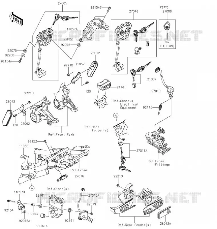 CONTACTEUR Kawasaki MOTOS 1000 2021 Z H2 SE  ZR1000LMFNN